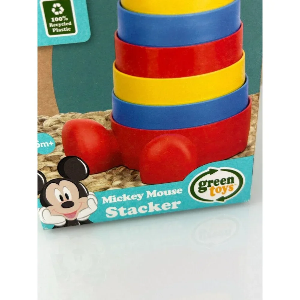 Disney Baby Mickey Mouse Plastic Stacker Toy 6mo+ New, Open Box Green Toys Gift